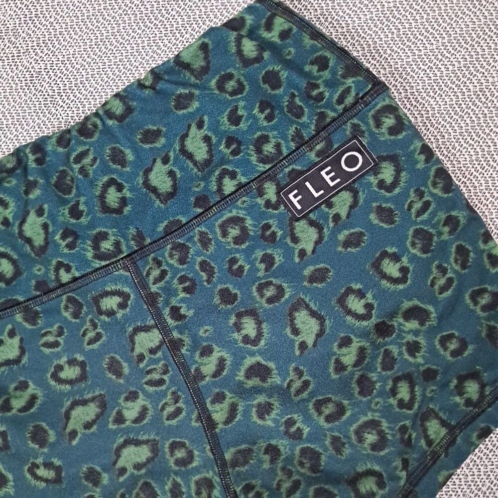 FLEO Women's Green Leopard Print Shorts